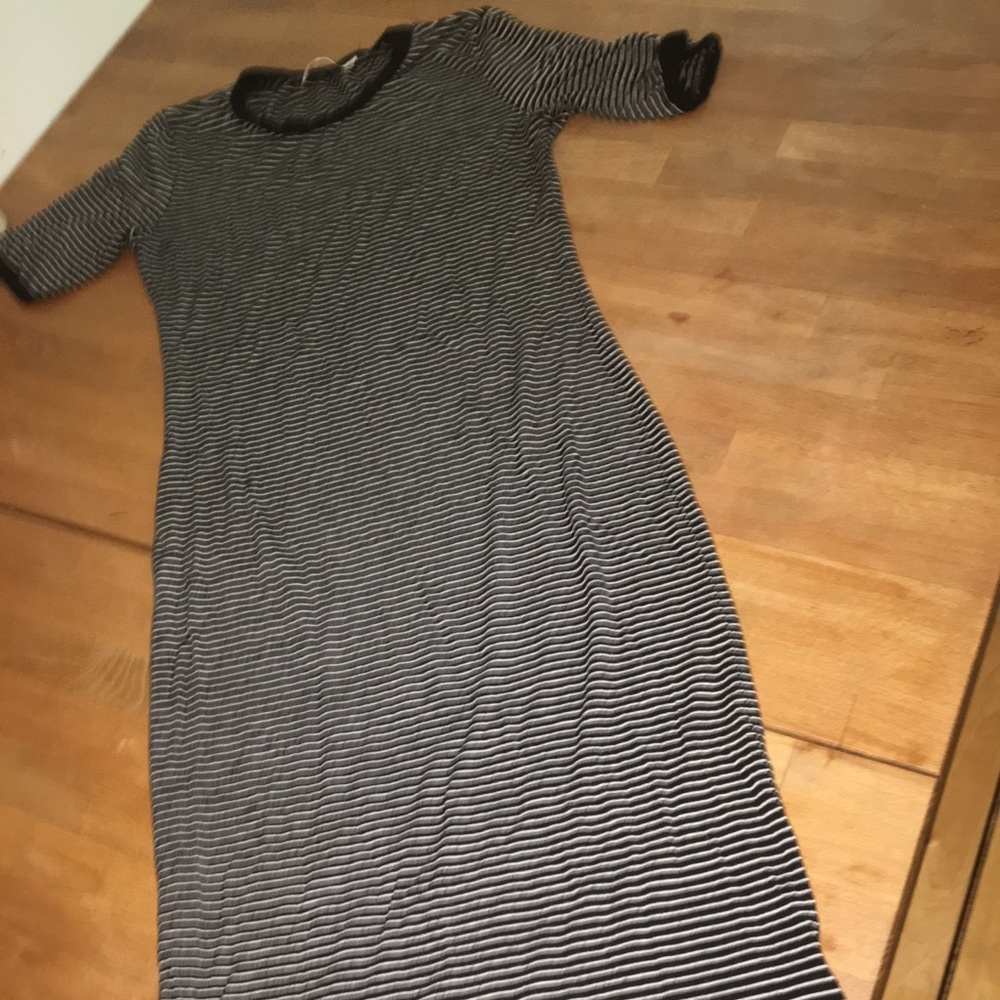 Striped bodycon dress